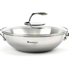 Tupperware Official Store Master Pot 4.2L Stainless Steel Three-Layer Wok 304 Stainless Steel Non-Stick Pan Happy Life Happy Life (Free 0.7L Freezer Box + Medium Oil Kettle