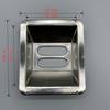 Customized outdoor trash can accessories square round stainless steel ashtray classification identification property trash can liner square stainless steel ashtray plastic handle (2 slots