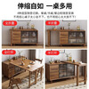 Bomeng Foldable Dining Table Retractable Sideboard Solid Wood Legs Integrated Small Apartment Island Dining Table Home Rotating Chinese Bar Table Sideboard Dining Table Integrated Length 129 Width 40 Height 79cm Free Delivery 120cm