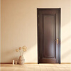 Foshan solid wood door Shabili painted door bedroom door flat door new Chinese style full solid wood door environmentally friendly painted Chinese style walnut