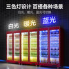Xilaisheng display cabinet refrigerated beer cabinet beverage cabinet full-screen wine cabinet high-end wine cabinet fresh cabinet Internet celebrity convenience store refrigerator cold drink yogurt convenience store supermarket vertical freezer three-door full-screen arc model丨1800*600*2045 air-cooled red