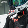 Star Knight Motorcycle Riding Gloves Spring and Summer Racing Motorcycle Carbon Fiber Breathable and Wear-Resistant Cycling Equipment Black Red L Code