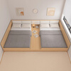 Qiuye Zhuifeng solid wood tatami children's bed second child family bed parent-child bed small apartment splicing large bed small bed widened platform combination 2 1.2 meters + 1.5 meters + matching thick mattress 2 urban area delivery