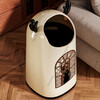 Moming deer antler trash can bathroom home living room antique style retro bedroom elegant trash can bedroom with wheels Elk ears window climbing cat large size - pulley version
