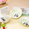 Household underglaze color cartoon style underglaze color pottery 4.6-inch bowl/7-inch plate cute panda bowl and plate set cute panda 7-inch plate 2 pieces