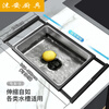Ye Yu kitchen sink drain basket retractable storage rack basin basin sink frame stainless steel sink black