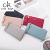 Casa-kupsCK wallet women's long 2025 new fashion wallet card bag all-in-one bag cross pattern tassel zipper coin purse black