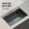 Jiumuwang Kitchen Large Single Slot Integrated Basin 304 Stainless Steel Sink Sink Multi-Function Dish Basin 72-45 Gun Gray Pull-out Faucet Package