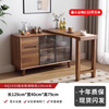 Bomeng Foldable Dining Table Retractable Sideboard Solid Wood Legs Integrated Small Apartment Island Dining Table Home Rotating Chinese Bar Table Sideboard Dining Table Integrated Length 129 Width 40 Height 79cm Free Delivery 120cm