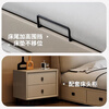 Yi Meng Bed Simple leather bed Master bedroom cream storage storage large bed Multi-functional bedroom double bed Soft wedding bed Single bed + 1 cabinet + 9D latex mattress (comfortable and soft to sleep) 1.8x2m drawer storage model Upgraded silent full bed