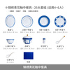 Jingdezhen ceramic glaze medium color blue and white Longzhu Pavilion household Chinese rice bowls and dishes high-end tableware set holiday gift box gift box Splendid blue and white medium tableware 25 pieces