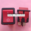 HONYONE imported ship-shaped rocker switch LR-210-C5N-BR30A special for high current welding machine four-legged red