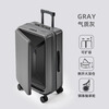 2025 New Large Capacity Suitcase Women's 28-inch Durable Trolley Case Front Opening with Expansion Code Suitcase Men's Gray - Expandable + Customs Lock 20 Inch