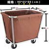 Shop hotel guest room thickened stainless steel linen cart room entrance cart collection cart storage trolley linen bag assembly 4-inch linen cart (blue)