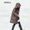 MO&Co. Waterproof detachable hooded long down jacket for women