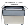 Huili stainless steel trolley garbage transfer cart waste recycling turnover box hospital clinic sterile mobile waste 800*450*800 (201) style one (not included)