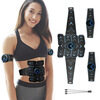 E-commerce ems lazy fitness belt abdominal muscle patch abdominal muscle training thorn massage home sports equipment blue-new eight-piece belt magnetic buckle three-piece set charging model-C1