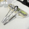 Ye Yu stainless steel spoon, chopsticks, fork and cutlery set three-piece portable cutlery box for office workers and students. Card slot design - fixed and non-shaking - two sets of spoons and chopsticks. Hongshangxi Home Portable cutlery box - Panda Link