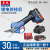 Dongcheng rechargeable electric scissors for pruning branches for fruit trees, electric pruners, electric pruners, electric pruners, 16V dual electric 2.5 35 cutting capacity, standard configuration