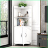 Wen Yijia Corner Cabinet Triangular Cabinet Multi-functional Semi-circular Corner Wine Cabinet Corner Shelf Corner Warm White/40*120 High