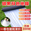 New material silver and black two-color mulch film thickened insect-proof reflective mulch film covering weeding and heat preservation mulch film agricultural use 20 pounds of silver and black 2 silk 1.5 meters wide and 280 meters long