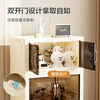 Jingdong-made installation-free storage cabinet with wheels, foldable magnetic large-capacity storage cabinet, bedside table, 55cm wide, three layers