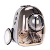 Cat bag, portable bag for outings, space capsule backpack, pet car cat box, large cat flight box, cat cage, transparent gray, upgraded space cover, next day delivery from Beijing warehouse, cats up to 15 pounds/dogs up to 10 pounds, double-sided breathable mesh/can be opened sideways for easy entry and exit/panoramic anti-stress