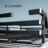 Kitchen cabinet pull basket 304 stainless steel customizable double-layer drawer-type dish rack kitchen cabinet bowl basket 360 depth double-layer solid original color-600 cabinet