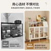Sizhuge Kitchen Shelf Nordic Sideboard Microwave Oven Home Living Room Cabinet Home Solid Wood Multi-Function Storage Cabinet Wine Cabinet Single Door with Drawout - Milk White