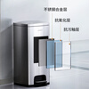 Jinke 30L stainless steel trash can large foot-operated with lid square classification hotel lobby office shopping mall corridor outdoor commercial sand silver steel