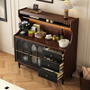 Guanze French retro solid wood sideboard wall-mounted integrated coffee machine display table home storage cabinet Hillary #1.2m