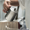 Utensil collection hand-brewed coffee pot stainless steel Japanese retro old thin mouth long mouth hanging ear coffee kettle utensils household snowflake silver thin mouth pot 370ml