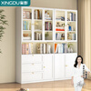 Xingdu steel bookcase glass door display cabinet light luxury style study room living room side cabinet floor-standing decorative cabinet