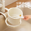 Enjoyment House Hanging Kitchen Sink Drain Basket Sink Artifact Household Dishwashing Sink Leftovers Filter Basket Kitchen Waste Residue White Press and Pour