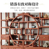 Vientiane cypress solid wood Duobao Pavilion ancient rack Chinese tea storage rack elm partition ornaments office tea room storage display cabinet two doors and one bucket ancient rack single (left) rosewood colored ancient rack solid wood