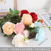 3 peonies artificial flowers wedding decoration artificial flowers artificial peonies home living room decoration flowers three peonies (orange) 1 branch