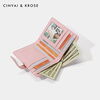 CinvaiKrose light luxury small c&k thin and compact wallet for women 2025 new multi-card slot ID bag hand wallet birthday gift pink-CK wallet gift for girlfriend and wife
