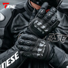 TKNE autumn and winter motorcycle gloves waterproof and warm carbon fiber anti-fall KP2/black waterproof and warm M
