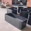 Outdoor stainless steel flower box combination square flower pool sample house display center flower trough flower pot commercial street iron art 60*width 40*height 50cm-galvanized sheet