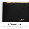 COACH Women's Wallet Multi-card Slot Zipper Sandwich Business Simple Commuting Leather Wallet Gift for Girlfriend Black ONE SIZE