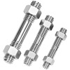 Tianzhuo Hardware stainless steel 304 double-head screw nut set combination two-head thread bolt screw screw M6M8M10M12M16mm M12*70 2 sets