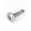 Thousand speed wheel 410 stainless steel cross large flat head drill tail screw self-tapping self-drilling dovetail wire washer screw M4.2*16 100 pieces 410