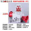 Hanchang sound and light alarm bbj-2 high power 220v industrial 120 decibel fire alarm hazard alarm light double horn_220V