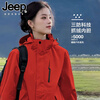 JEEP SPIRIT Jeep Jacket Three-in-one Men and Women Same Style Outdoor Cold Warm Jacket Suzaku Red L