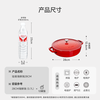 Staub French imported cyclone nail seafood pot double-ear soup cooking pot seafood pot cherry red 28cm 40511-474