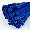 Jiuqiangu Teflon cable ties, high temperature and low temperature resistant cable ties, PTFE cable ties, flame retardant/anti-UV/anti-chemical corrosion/anti-radiation blue 3.6*150MM 100 pieces/pack