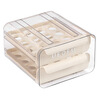 Kezitu carefully selected egg storage box kitchen refrigerator plastic transparent double drawer egg box native egg duck egg crisper new egg storage box printed cream white