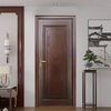 Solid wood door bedroom door walnut log painted door pure solid wood high-end wooden door room door interior door set door walnut pure solid wood log painted door A