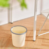 Household light luxury thickened large-capacity trash can for living room, bedroom, kitchen, toilet, office, lidless paper basket with pressure ring 4001 cream medium size