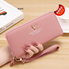 Weiltili long wallet for women 2024 new Japanese and Korean large capacity mobile phone wallet buckle waist crossbody casual clutch bag 3664 taro purple